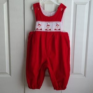 Baby boy Santa bubble jumpsuit